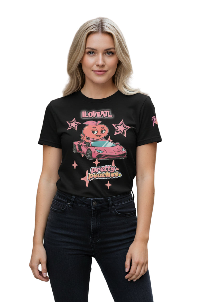 Pretty Peach Pink on Pink Graphic Tee