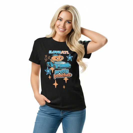 PRETTY PEACH BLUE BOSS PEACH TEE